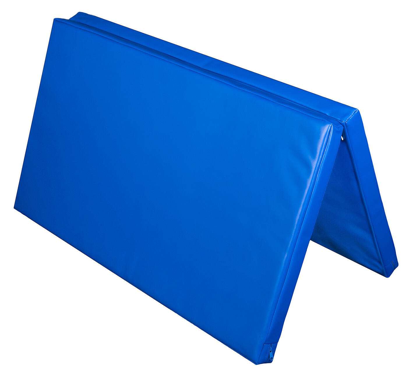 Materac dwuczęściowy z rzepami UNDERFIT 130 x 120 x 6 cm miękki niebieski