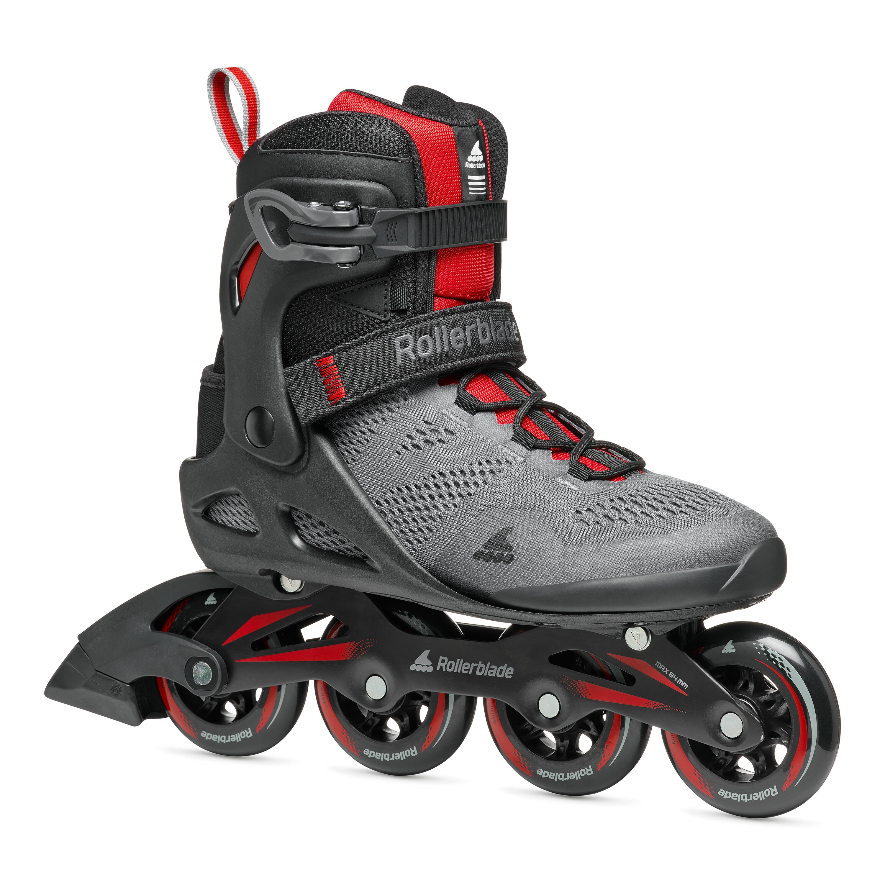 Męskie łyżworolki Rollerblade Macroblade 84 Dark Grey / Red