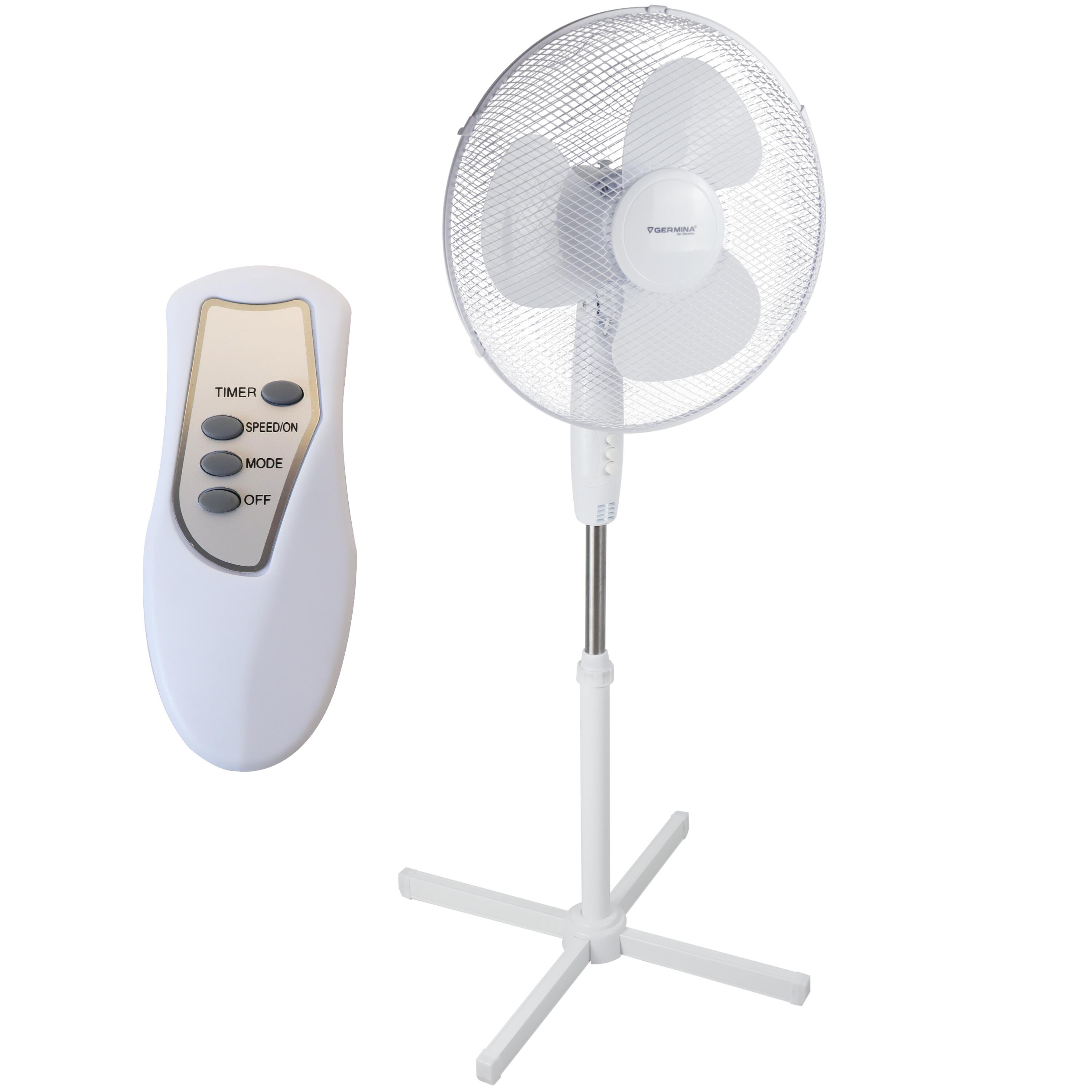 Wentylator Podłogowy GERMINA Stojący pilot timer Mocny Wiatrak Pokojowy 45W