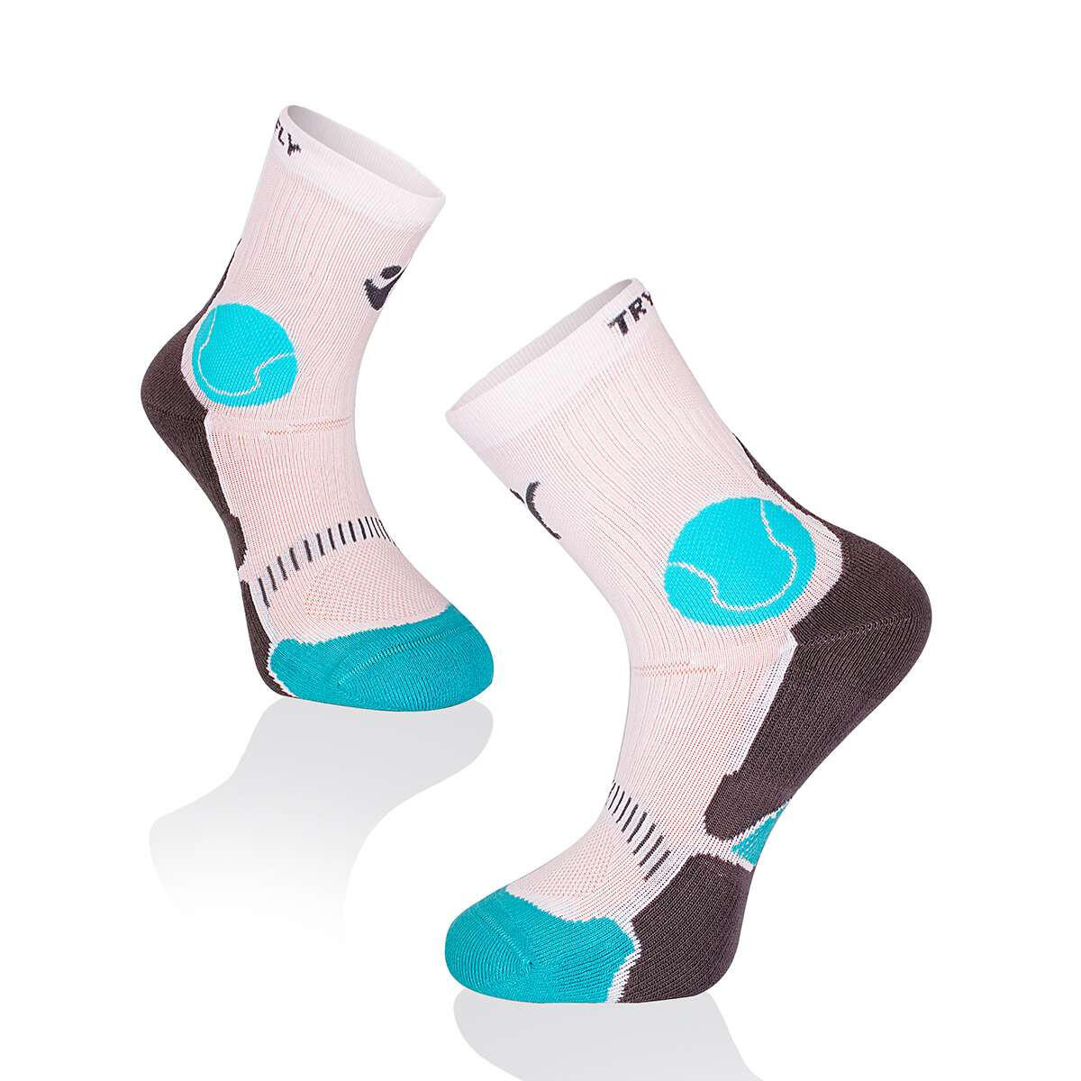 Skarpety tenisowe Fusion White Black Turquoise