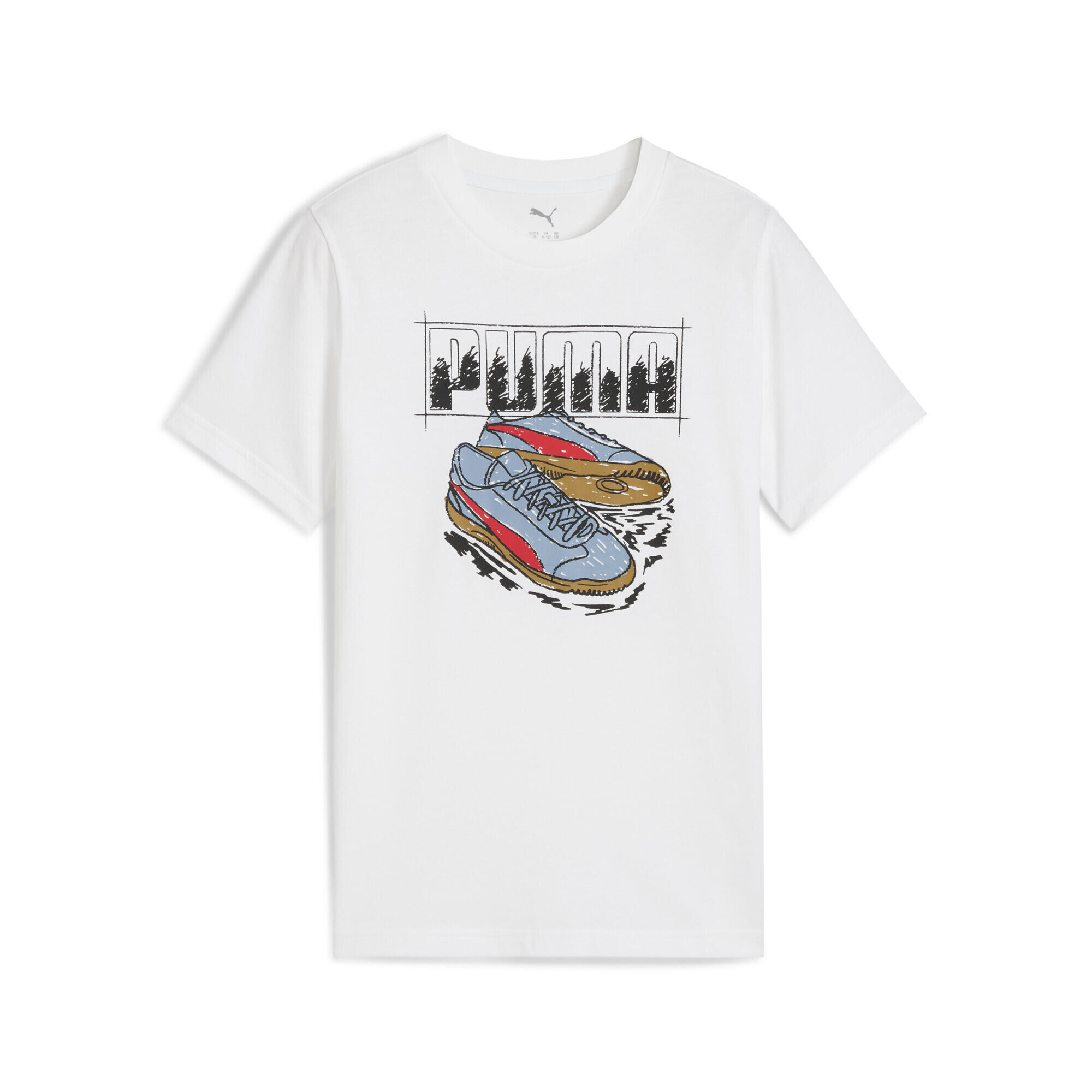 Młodzieżowa koszulka z grafiką sneakersów PUMA