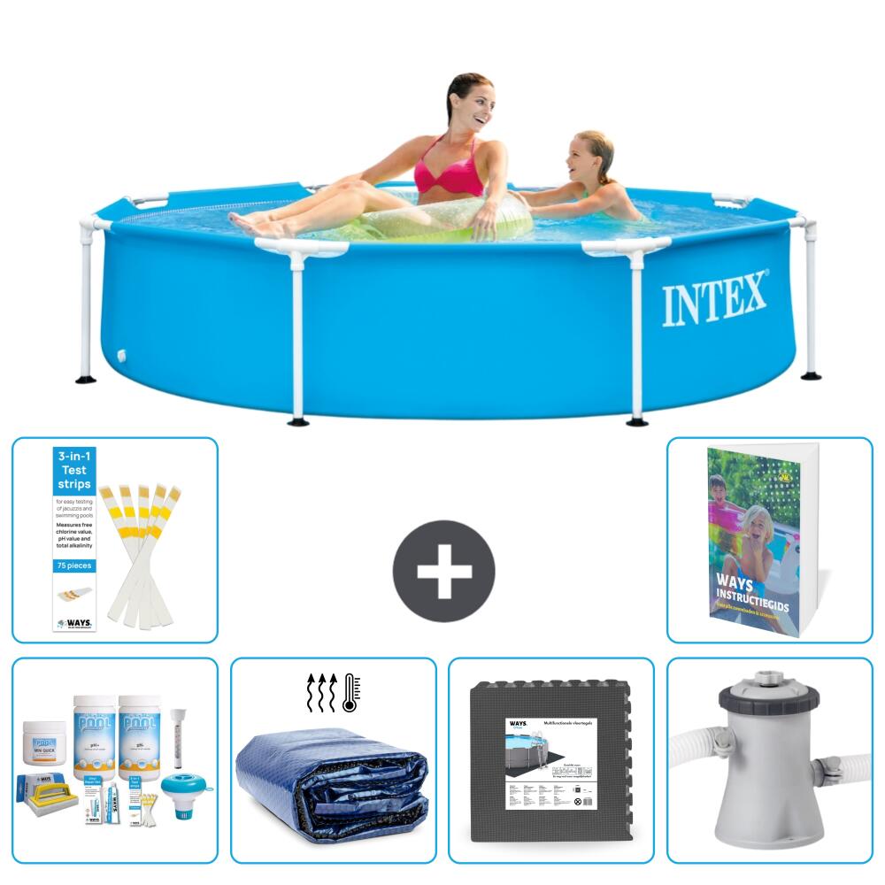 INTEX Basen ze stelażem Okrągły - 244x51 cm - 7-częściowy S59