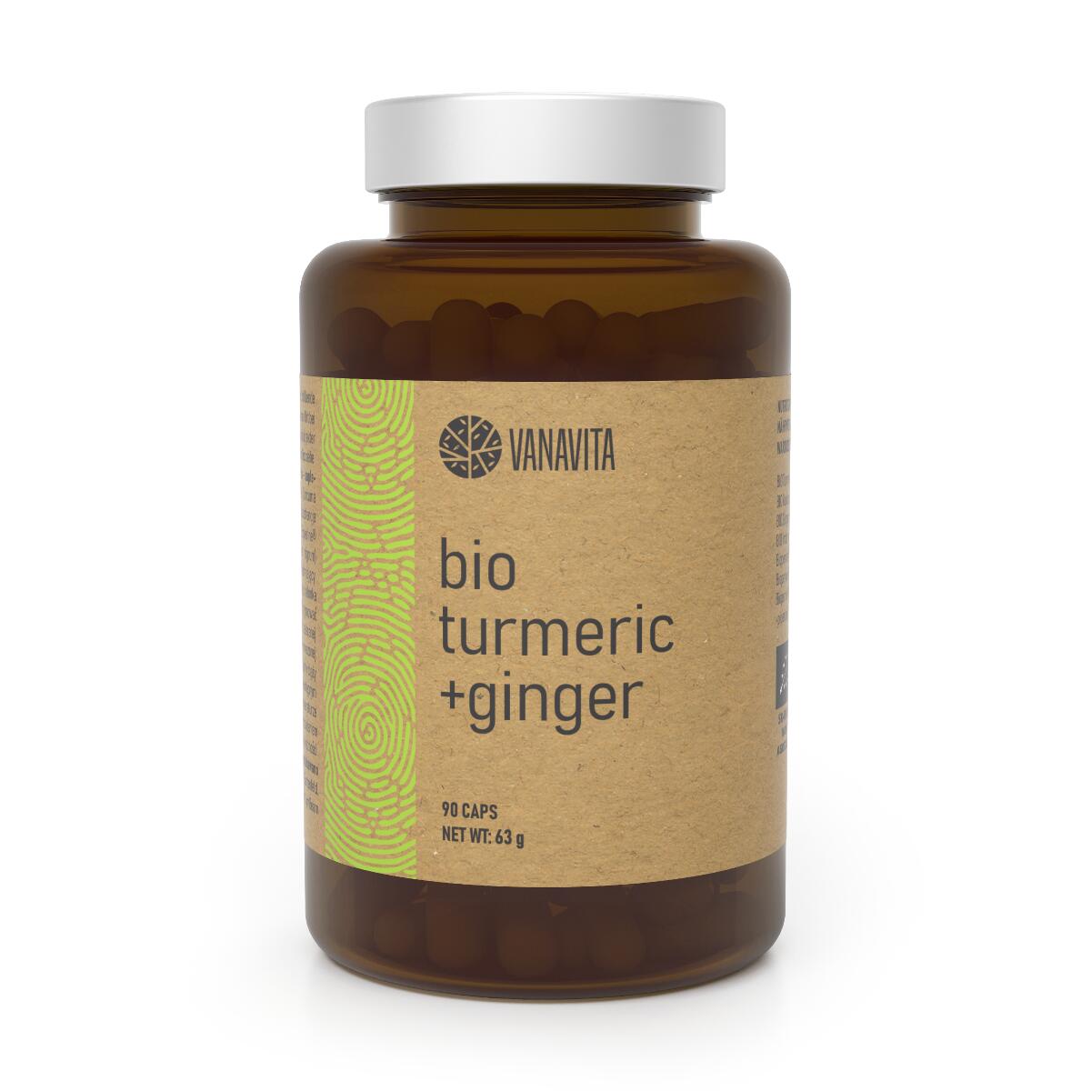 Kurkuma + imbir BIO kapsułki 90 kapsułek