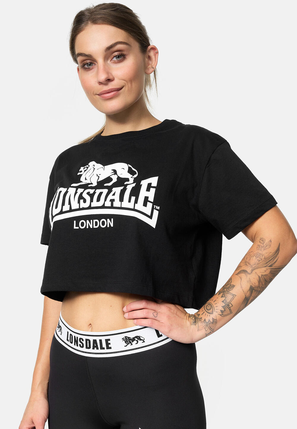 Damska przycięta koszulka Lonsdale Gutch Common