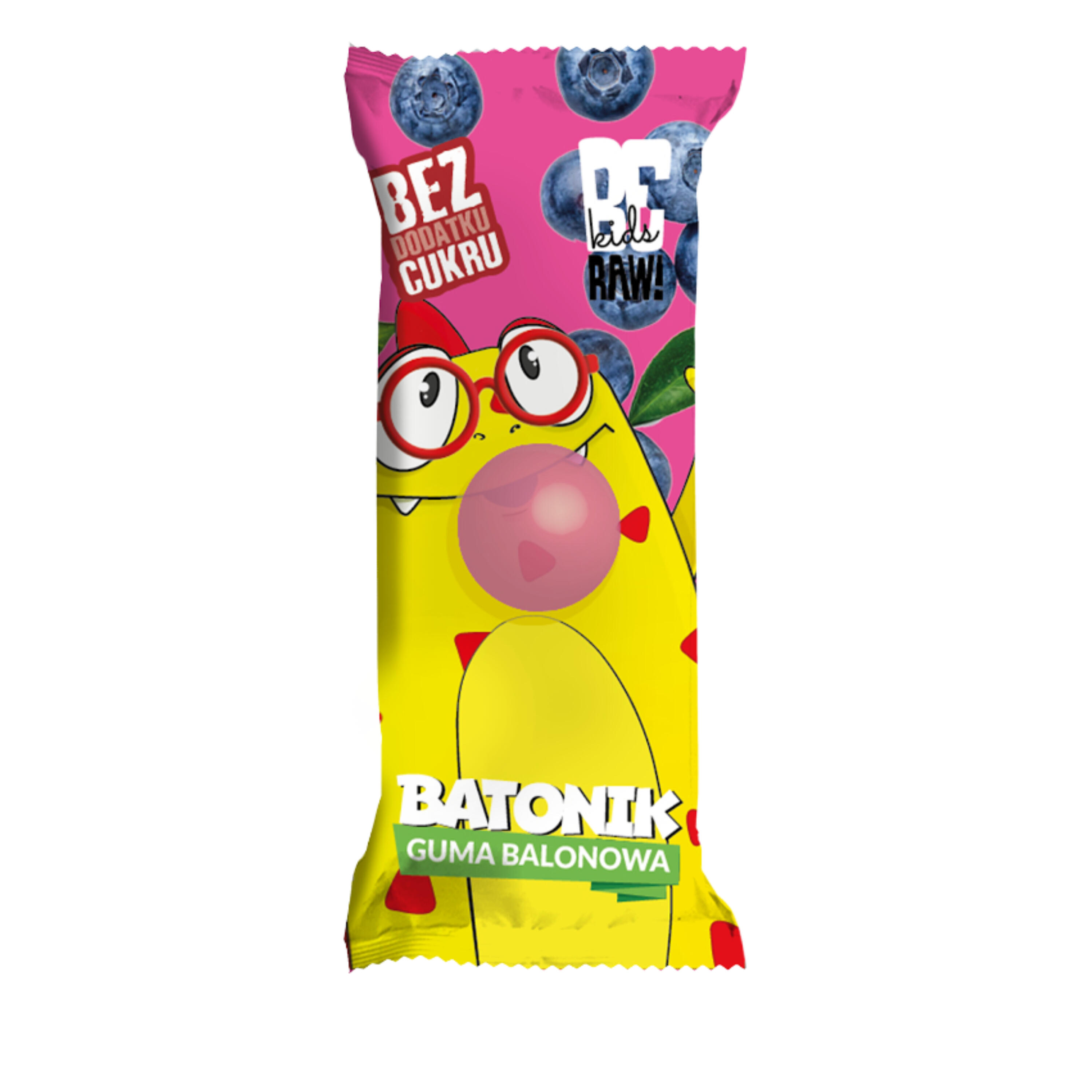 BeRAW kids batonik guma balonowa 25g