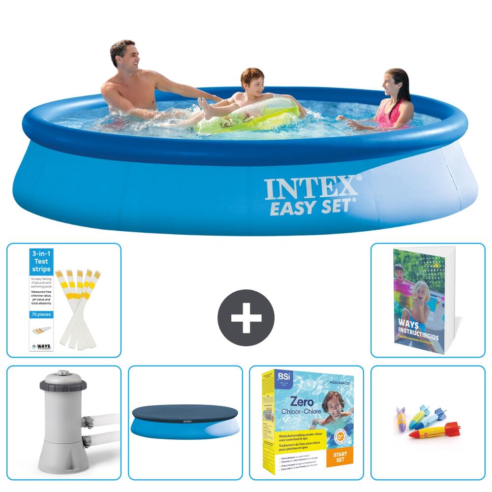 INTEX Basen Easy Set Okrągły - 366x76 cm - 7-częściowy S231