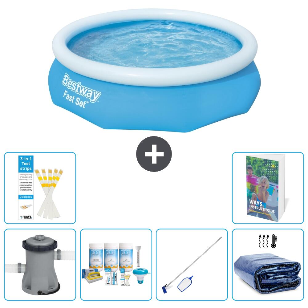 BESTWAY Basen Fast Set Okrągły - 305x76 cm - 7-częściowy S267