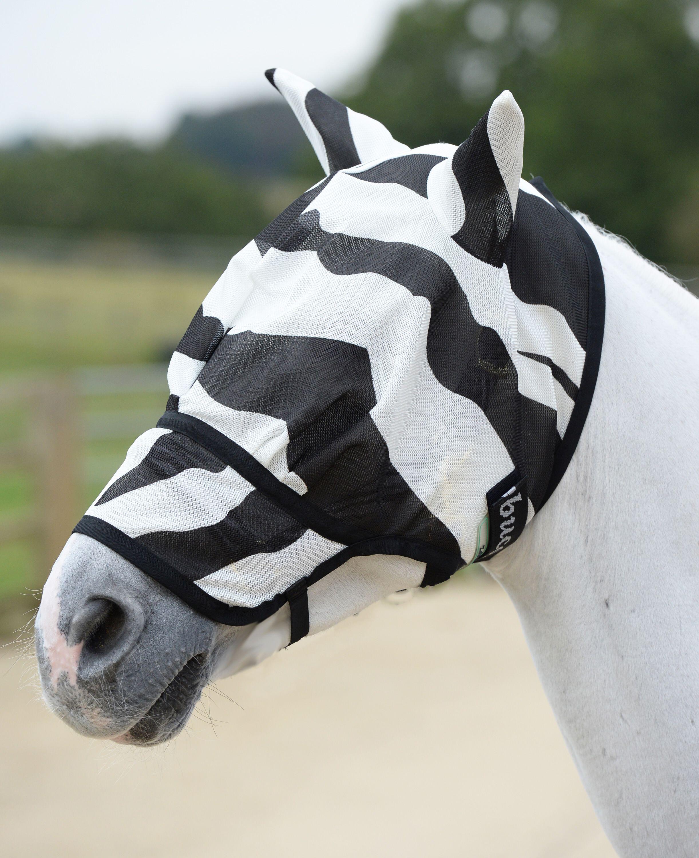 Maska antysmogowa dla koni Bucas Buzz-Off Zebra