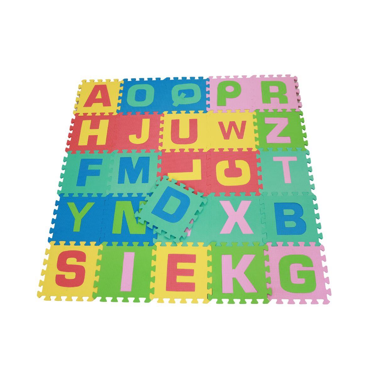 Dziecięca Fitness Mata Piankowa Puzzle 26 szt 30x30 cm Letters Kolorowa