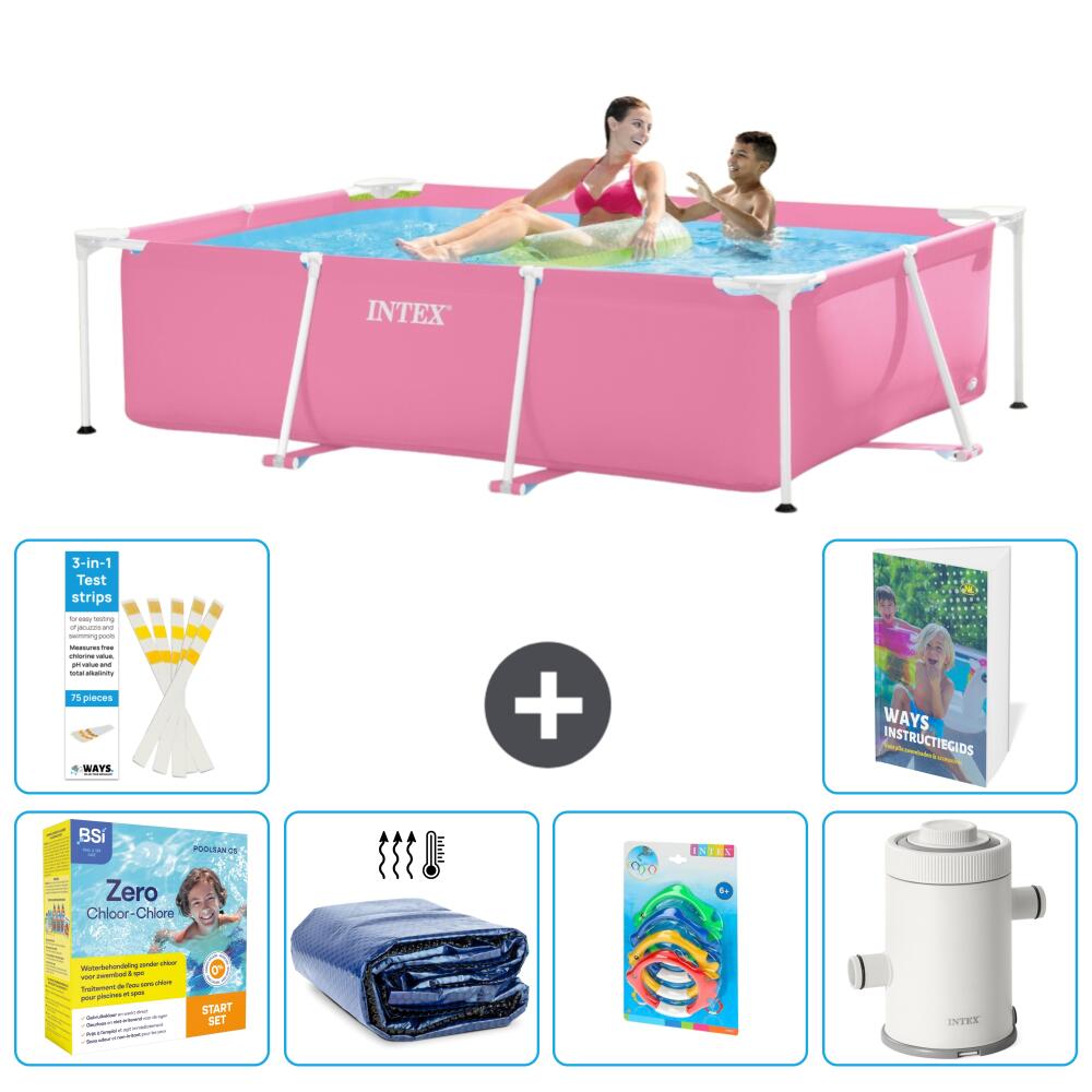 INTEX Basen ze stelażem Prostokątny - 220x150x60 cm - 7-częściowy S7