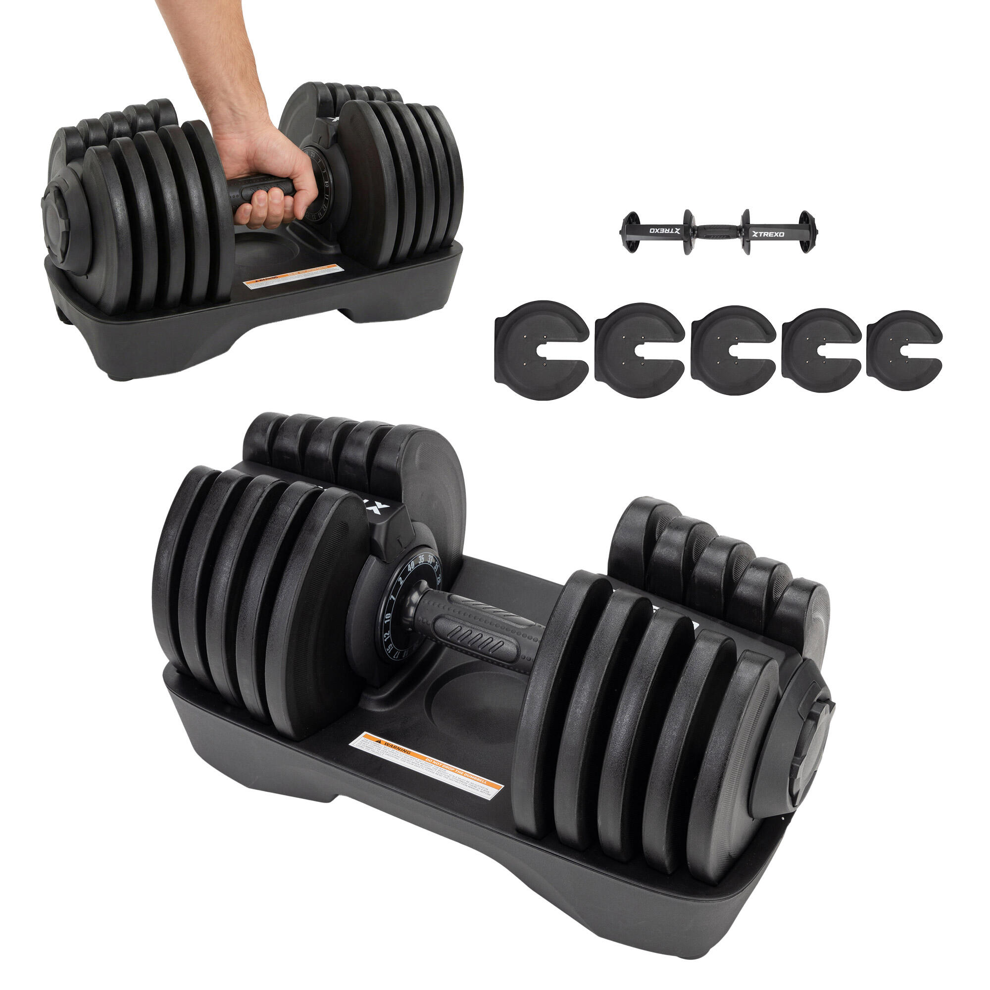 Hantel regulowany XTREXO 40kg czarny TXO-B4W001