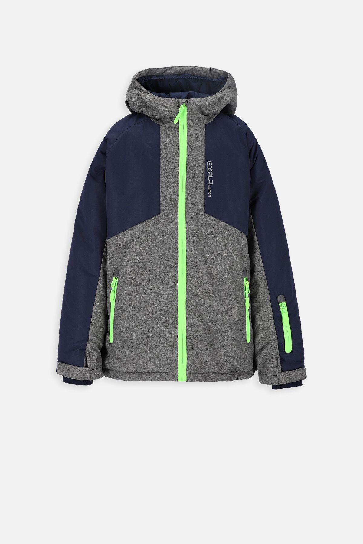 Kurtka narciarska chłopięca snowboard Lemon Explore ZL3 szara