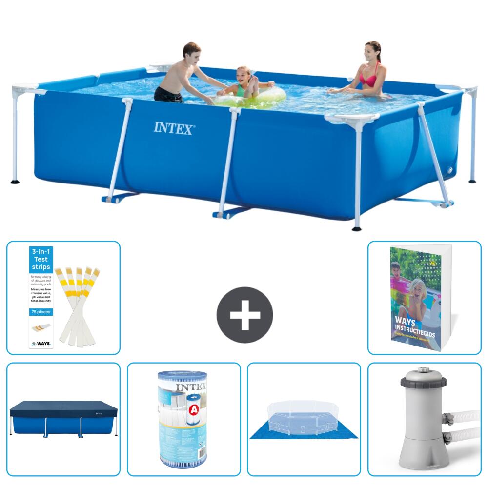 INTEX Basen ze stelażem Prostokątny - 300x200x75 cm - 7-częściowy S167