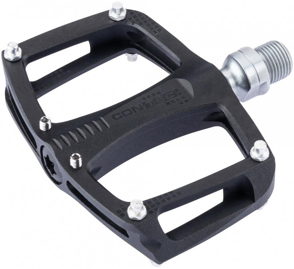 CONTEC Spurt pedał płaski 9/16 aluminium czarny