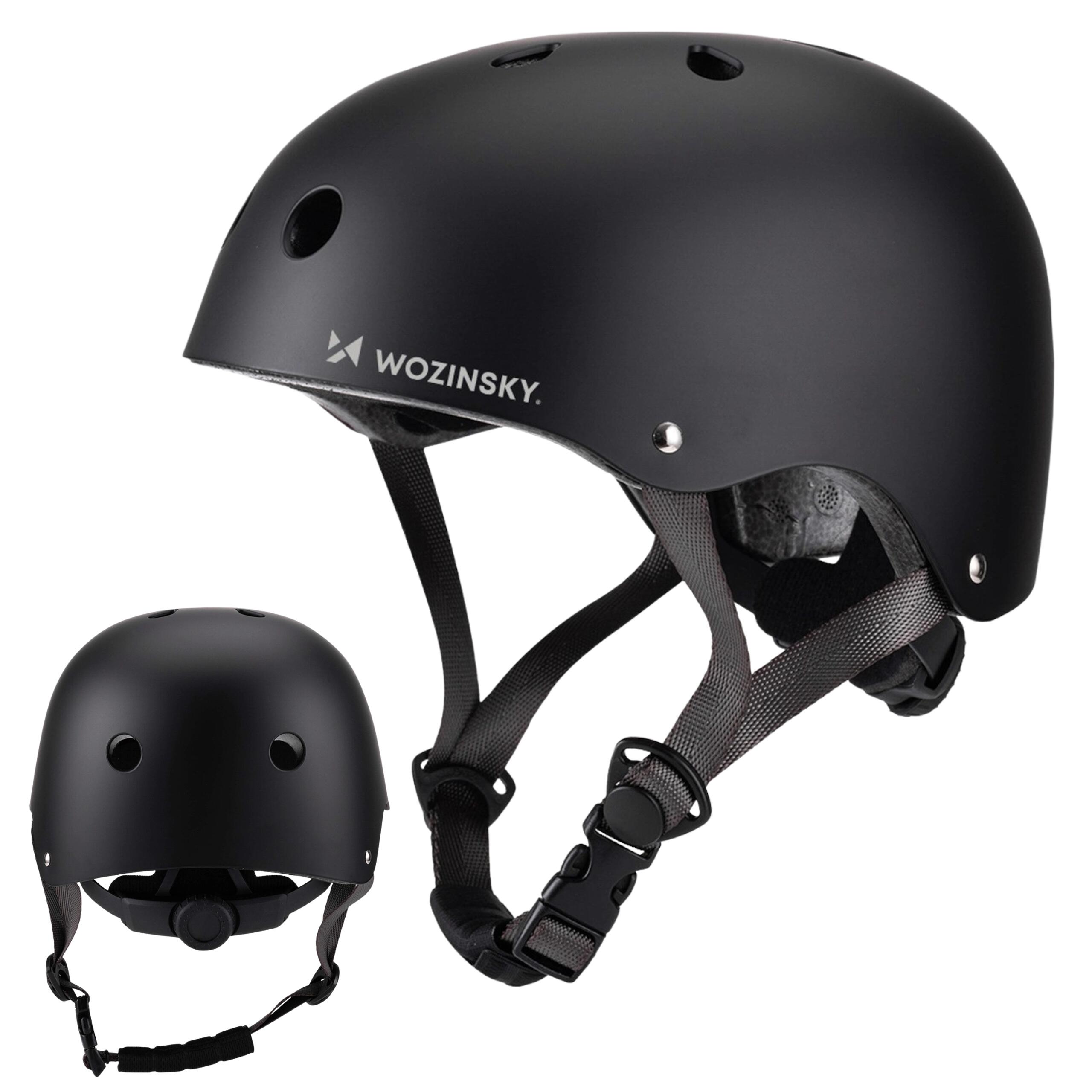 Kask rowerowy typu orzeszek BMX hulajnoga czarny lekki regulowany