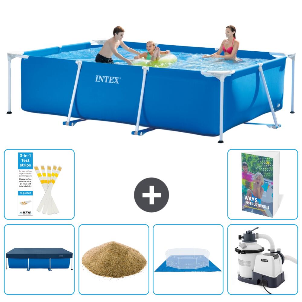 INTEX Basen ze stelażem Prostokątny - 300x200x75 cm - 7-częściowy S158