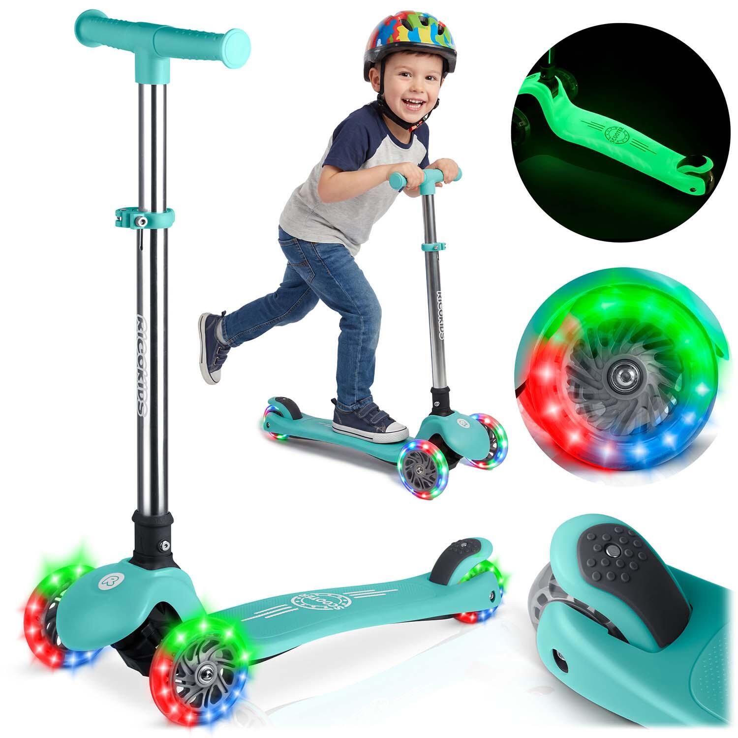 Hulajnoga trójkołowa dla dzieci Ricokids balansowa świecąca w ciemności 765700