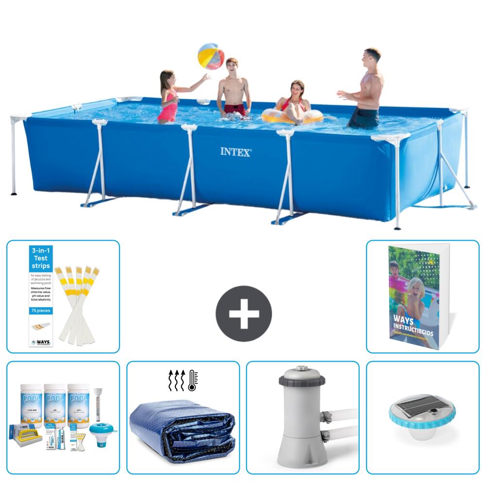 INTEX Basen ze stelażem Prostokątny - 450x220x84 cm - 7-częściowy S160