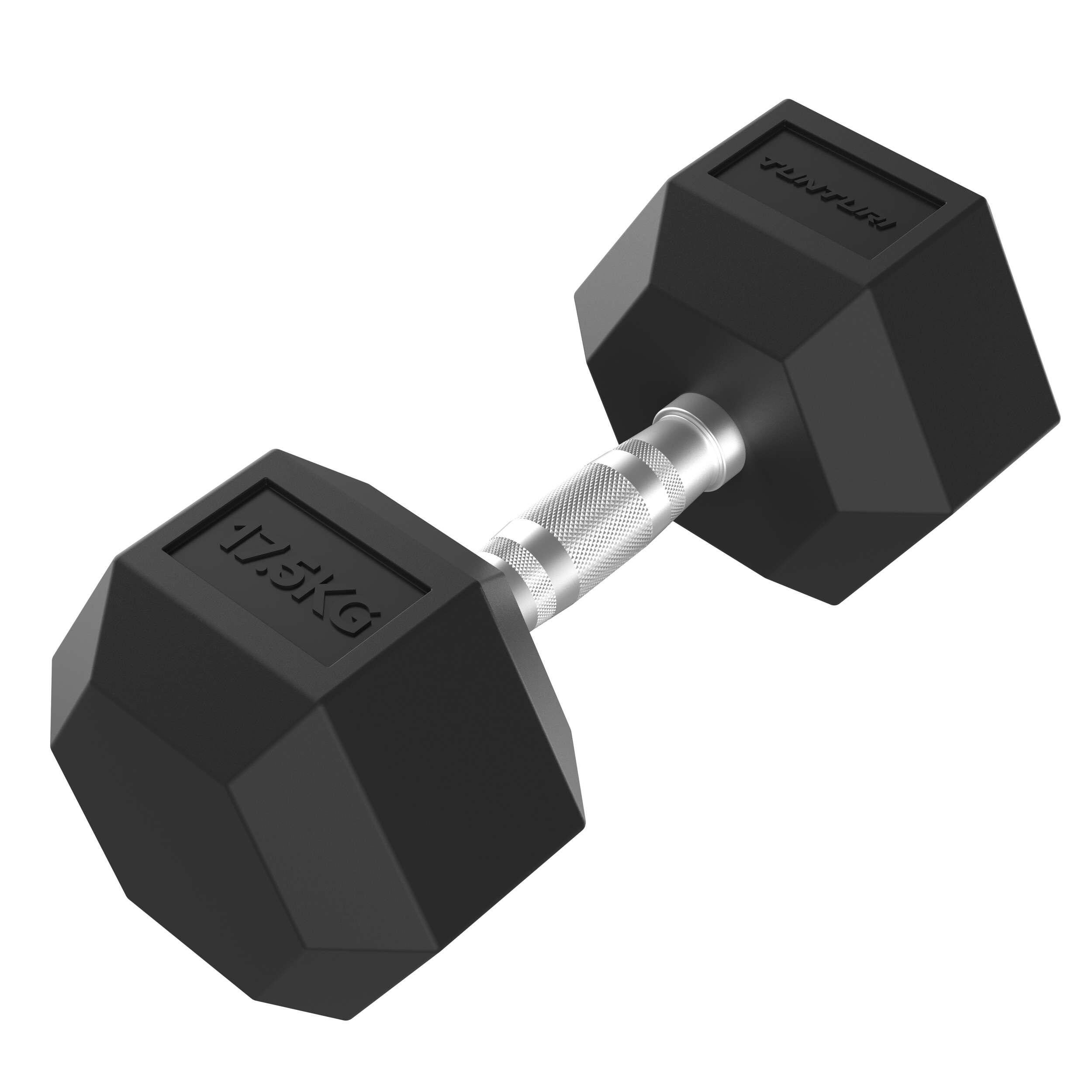 Hantla Gumowa Tunturi Platinum Hex - 17,5 Kg