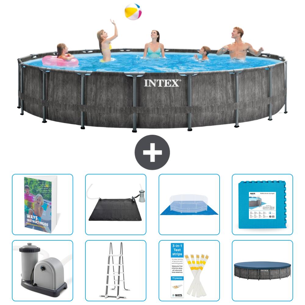 INTEX Basen Prism Frame Okrągły - 549x122 cm - 9-częściowy S621