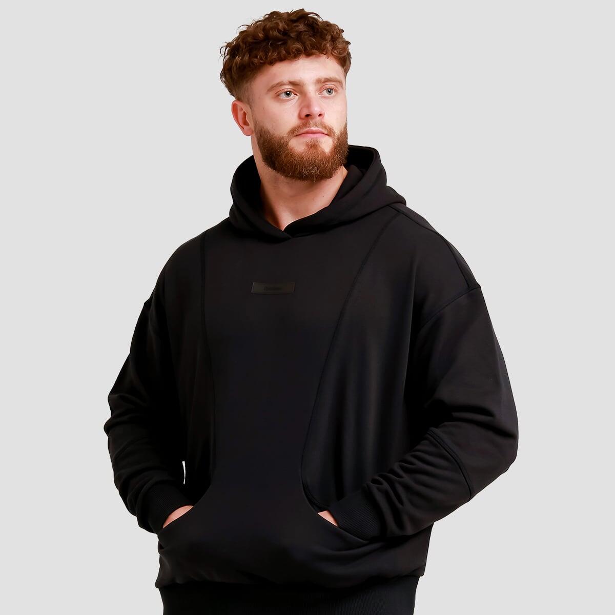 Bluza męska fitness z kapturem czarna Unity