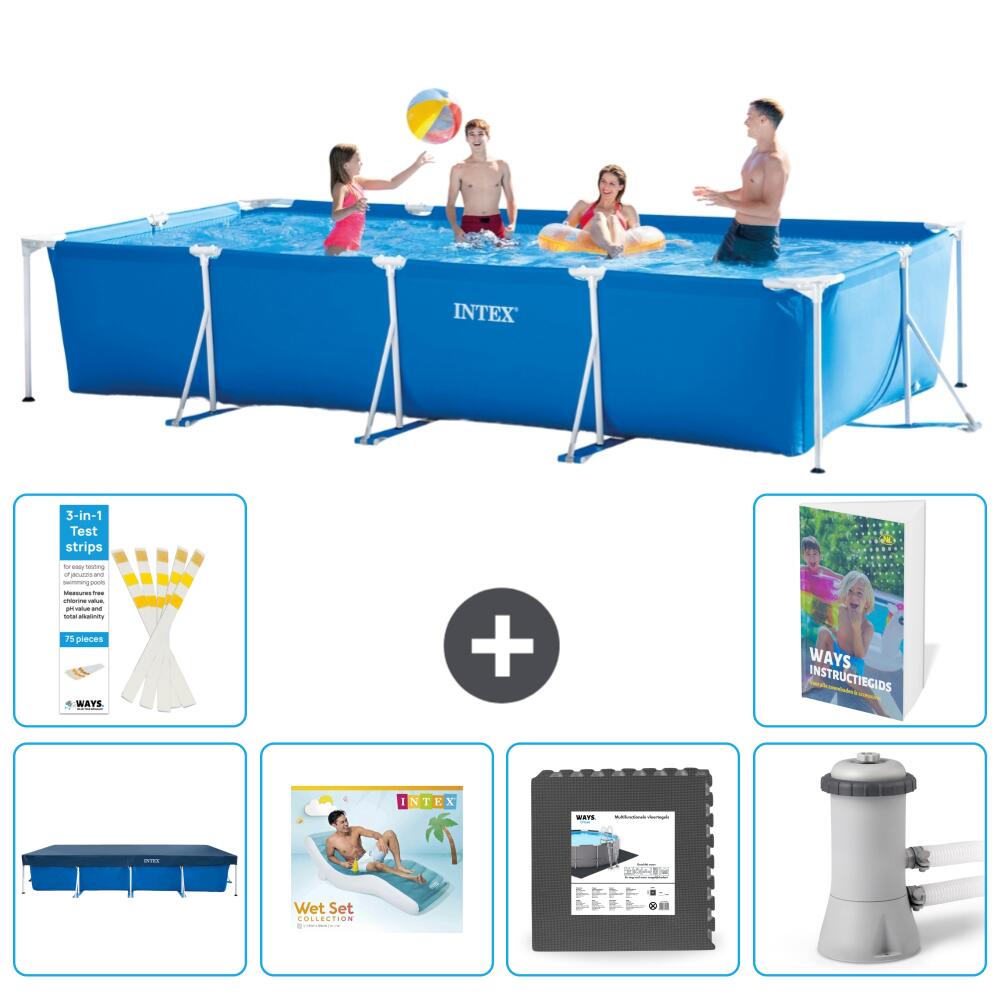 INTEX Basen ze stelażem Prostokątny - 450x220x84 cm - 7-częściowy S49
