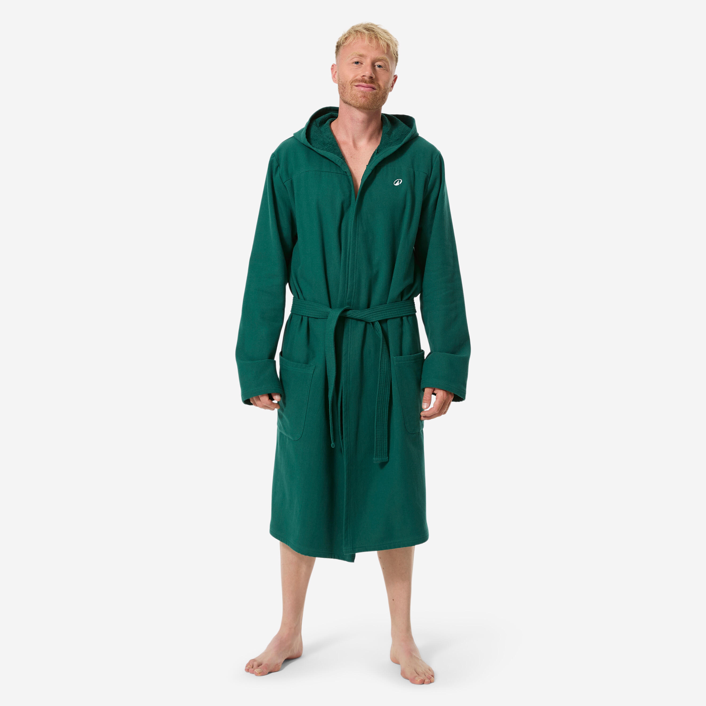 Szlafrok na basen męski Decathlon Compact z bawełny