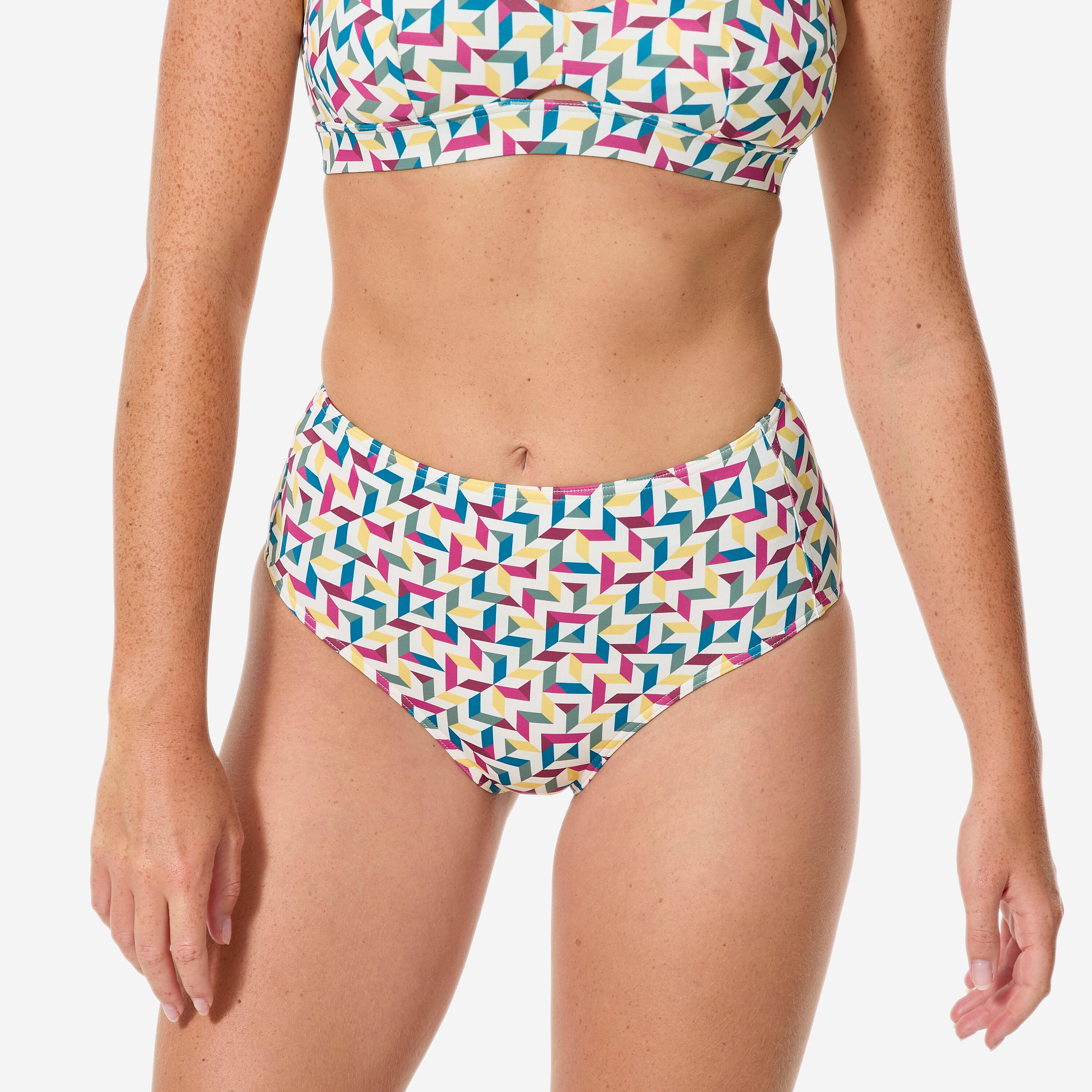 Dół kostiumu kąpielowego surfingowego damski Decathlon Romi Mosaic