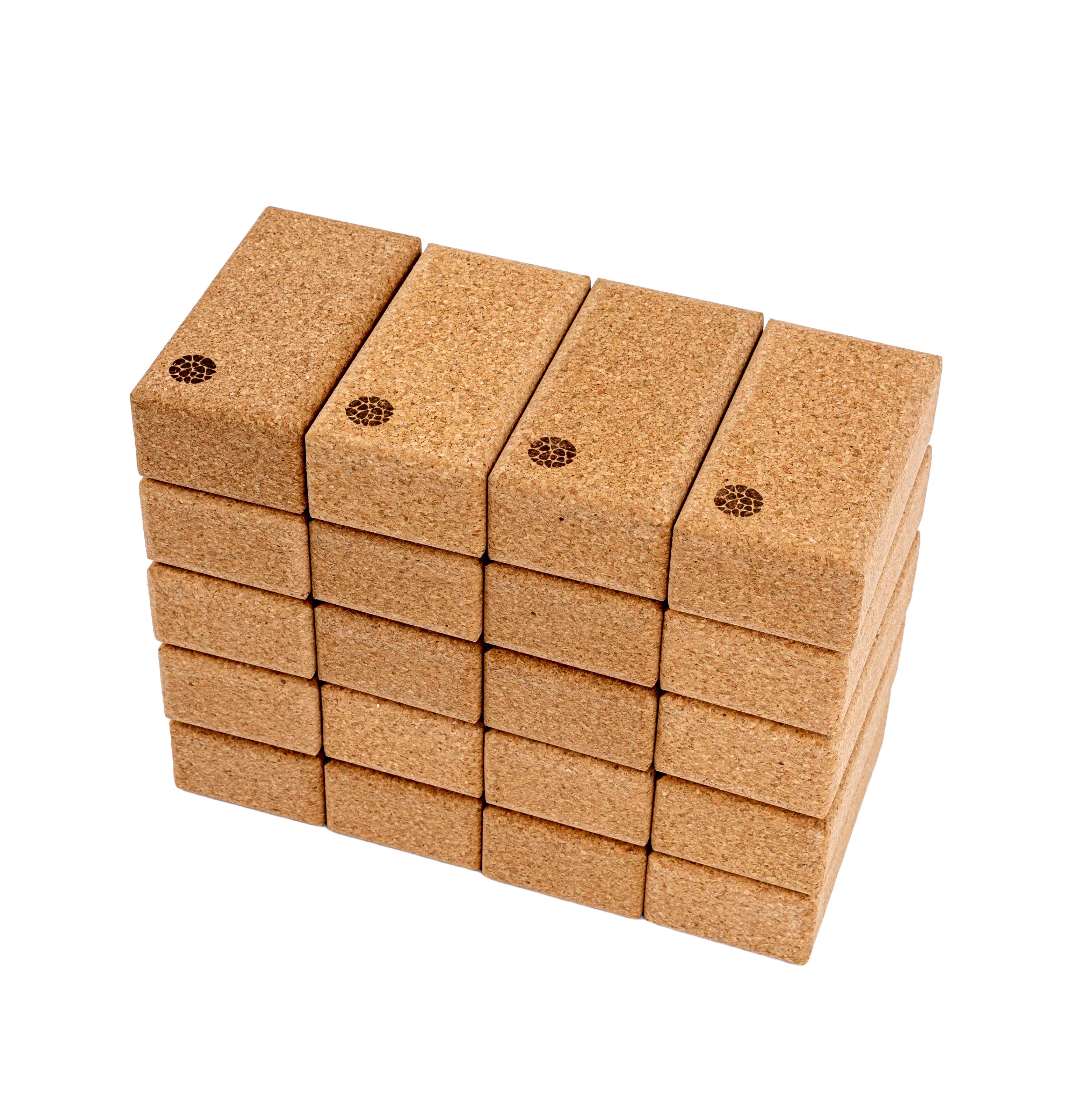 Korkowe klocki do jogi - zestaw 20 sztuk - 22,7 x 12 x 7,5 cm