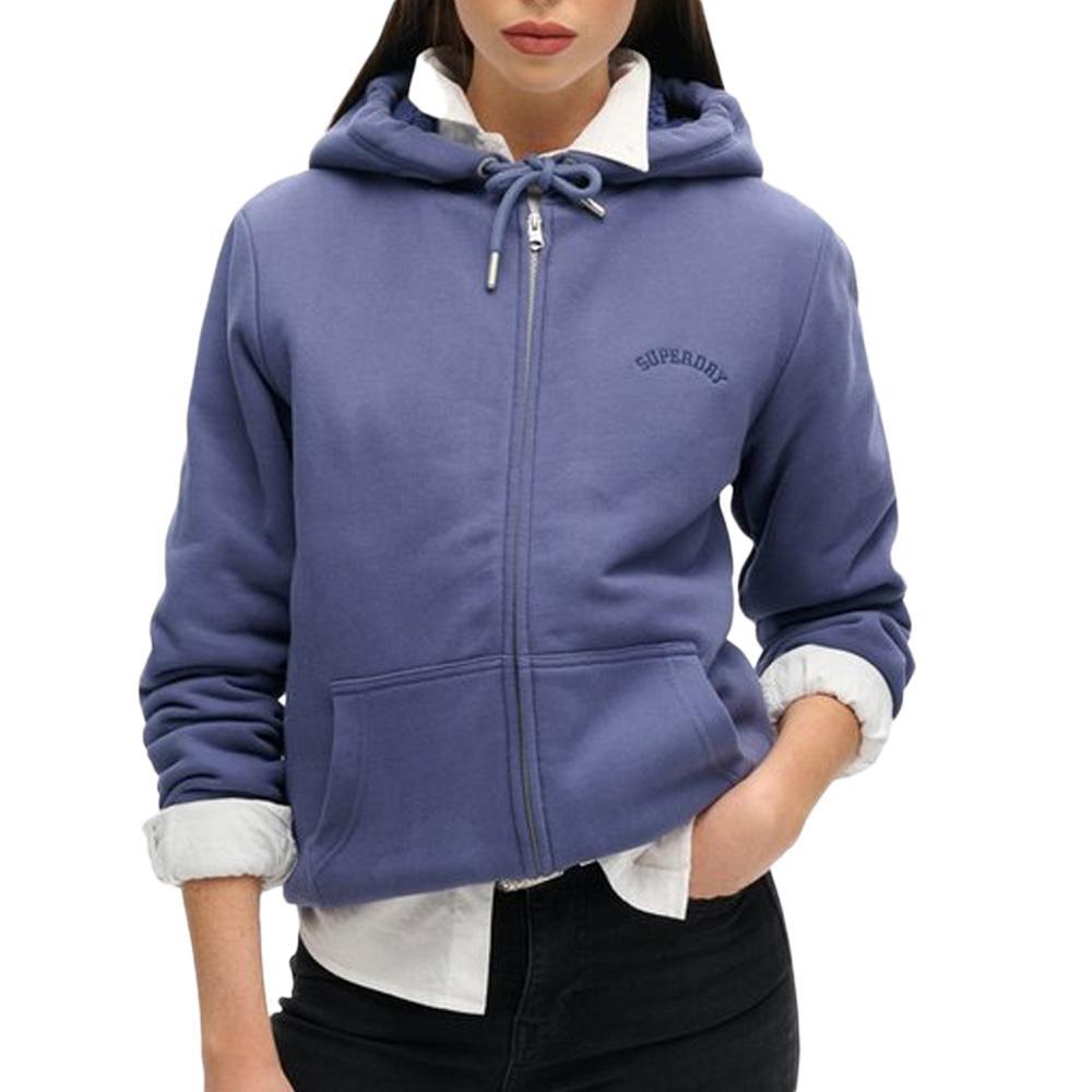 Damska bluza zapinana na zamek z kapturem z wełnianą podszewką Superdry