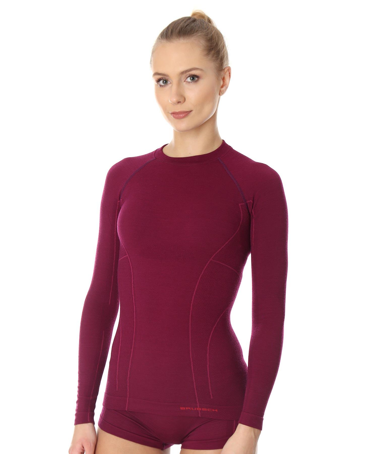 Koszulka wełniana z długim rękawem damska Brubeck ACTIVE WOOL