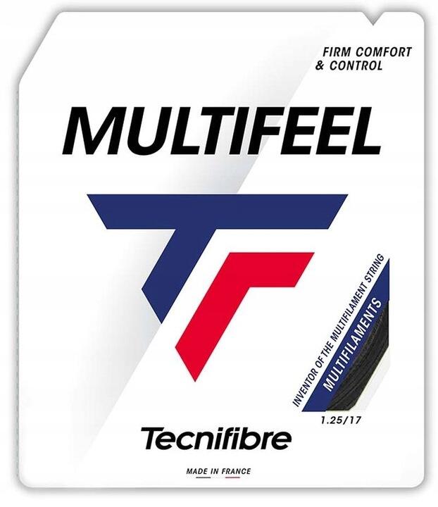 Naciąg tenisowy czarny Tecnifibre Multifeel (12 m)