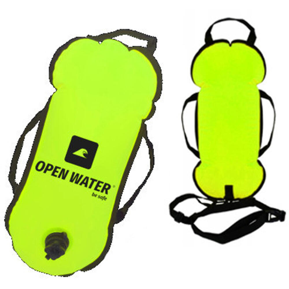 Dmuchana bojka asekuracyjna do pływania OpenWater z uchwytami lekka kompaktowa