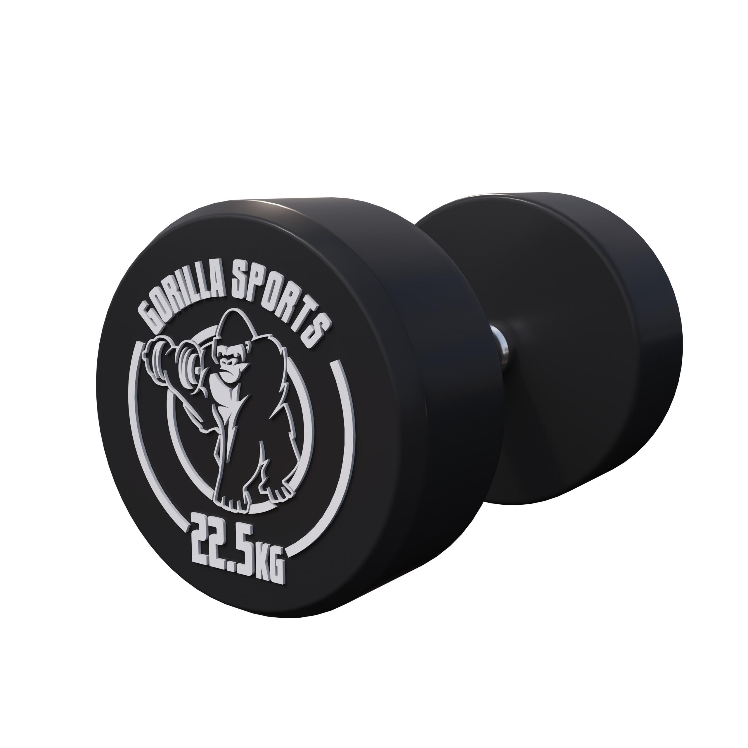 Hantla stała 22,5 kg żeliwna gumowana profesjonalna Gorilla Sports