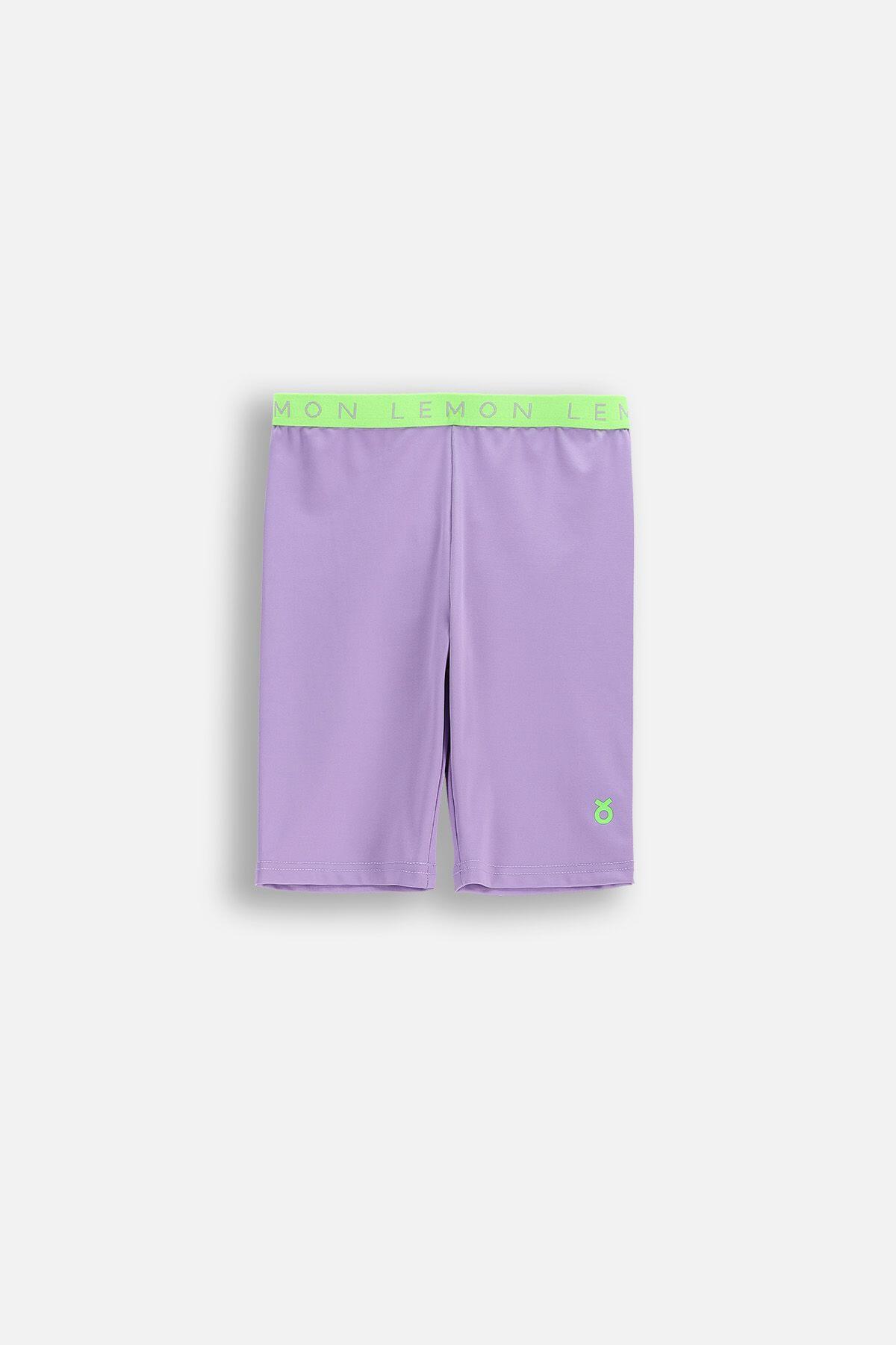 Legginsy sportowe dla dzieci Lemon Explore WL6 krótkie fioletowe