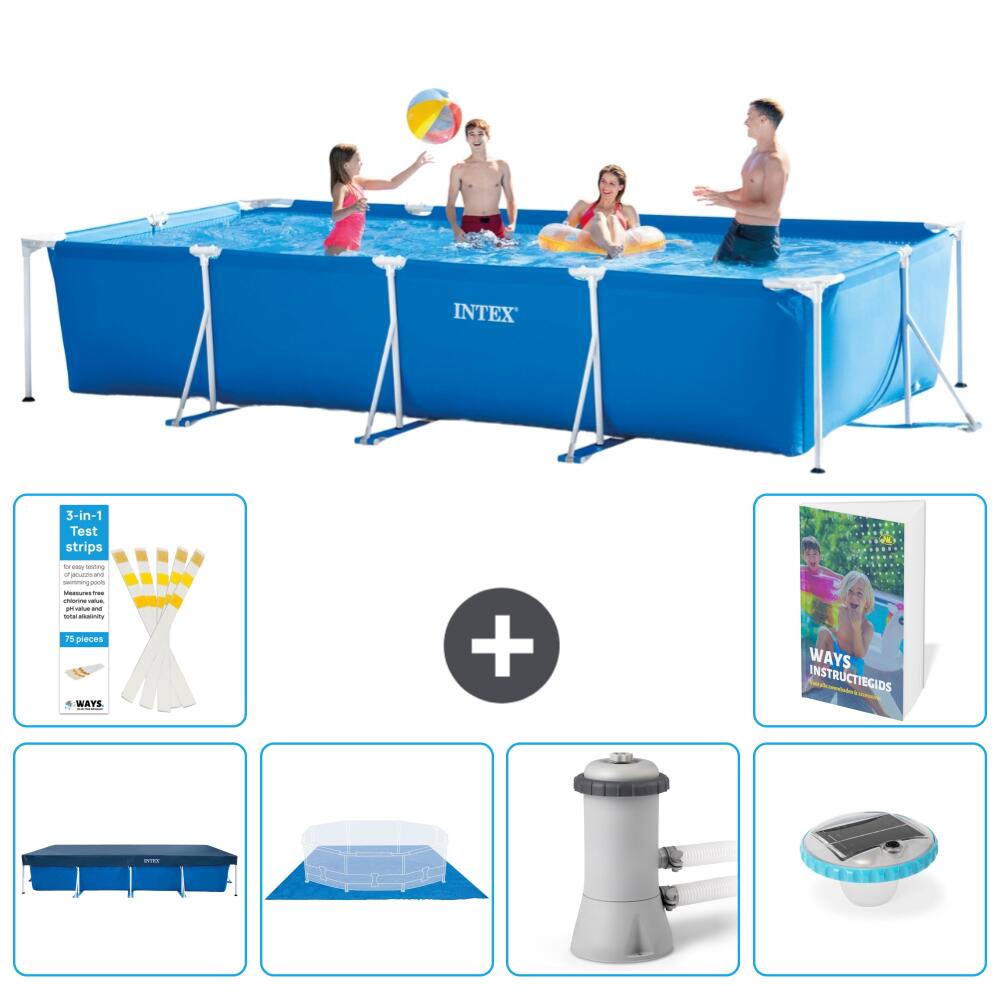 INTEX Basen ze stelażem Prostokątny - 450x220x84 cm - 7-częściowy S74