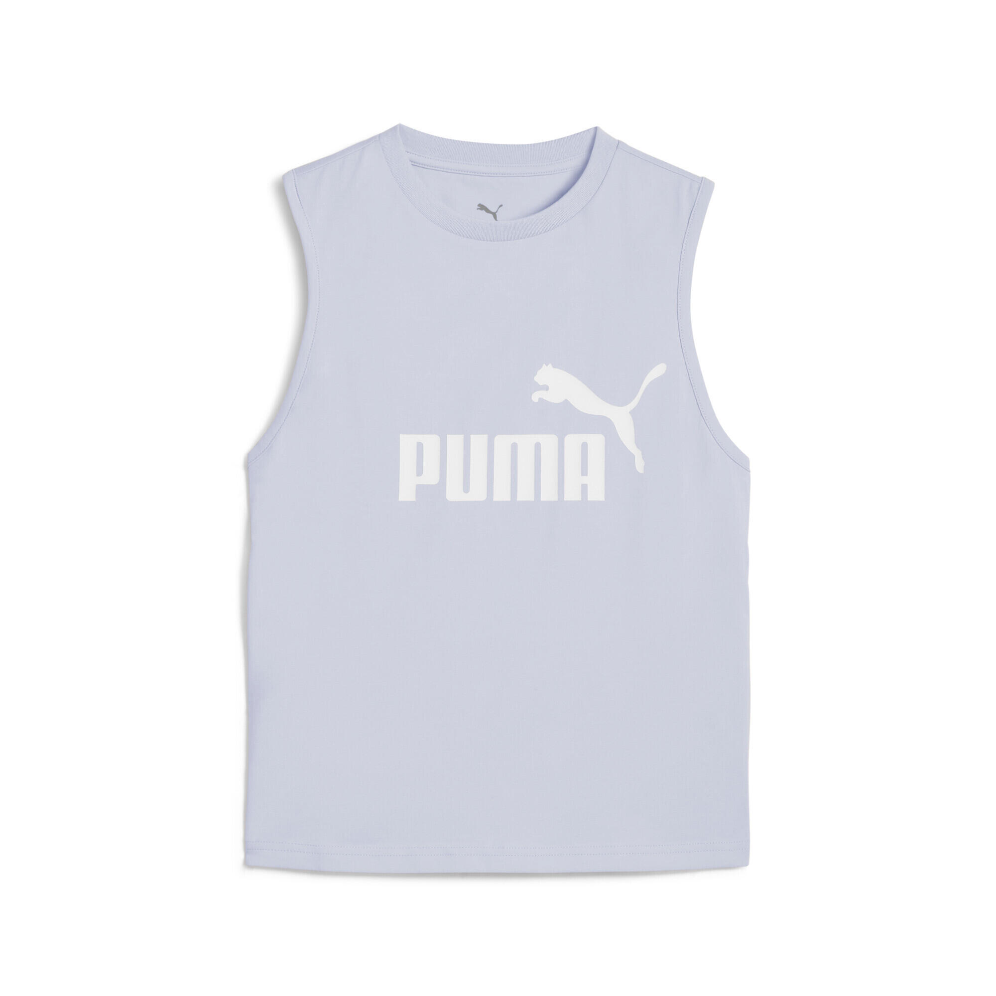 Damska wąska koszulka bez rękawów z logo No. 1 ESS PUMA Cool Weather Blue