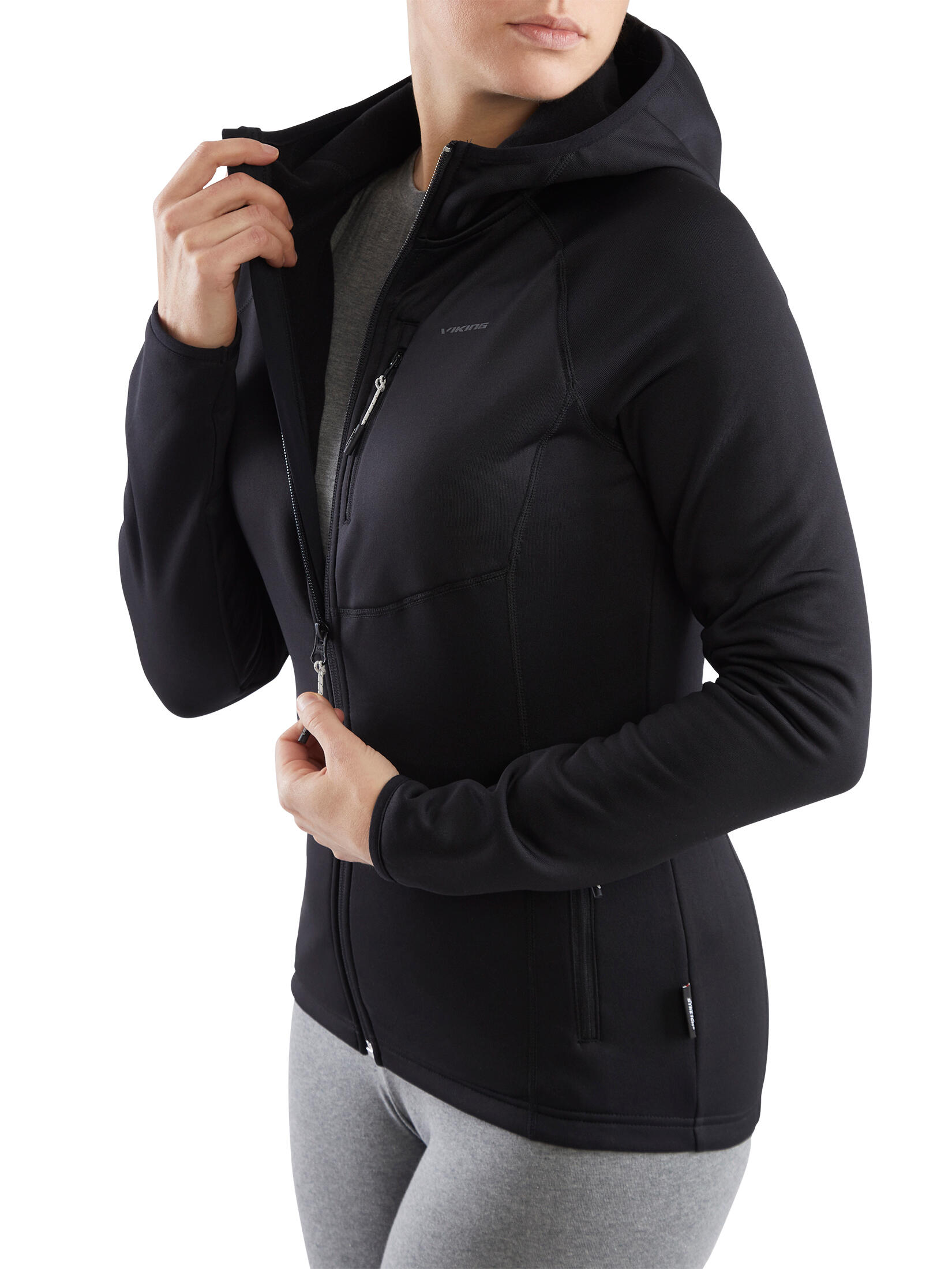 Bluza trekkingowa techniczna damska Viking Jukon Hoodie z kapturem na zamek
