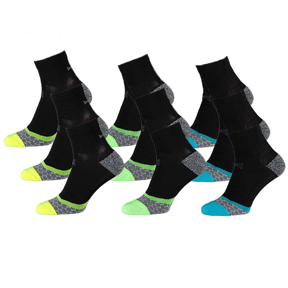 Skarpety do biegania Xtreme, 9 par, Multi czarny