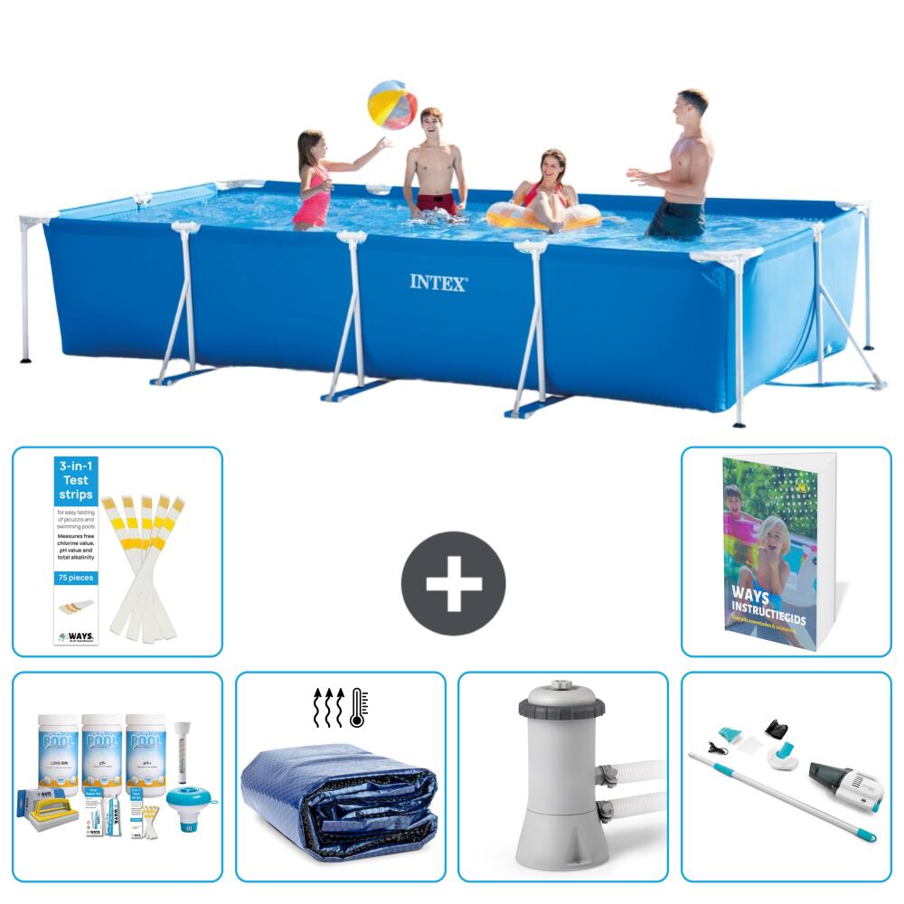 INTEX Basen ze stelażem Prostokątny - 450x220x84 cm - 7-częściowy S165