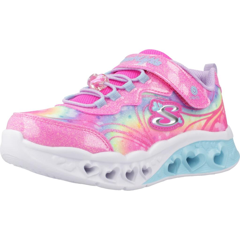 Buty Dziecko Skechers Flutter Heart Lights-Groovy Swirl róża
