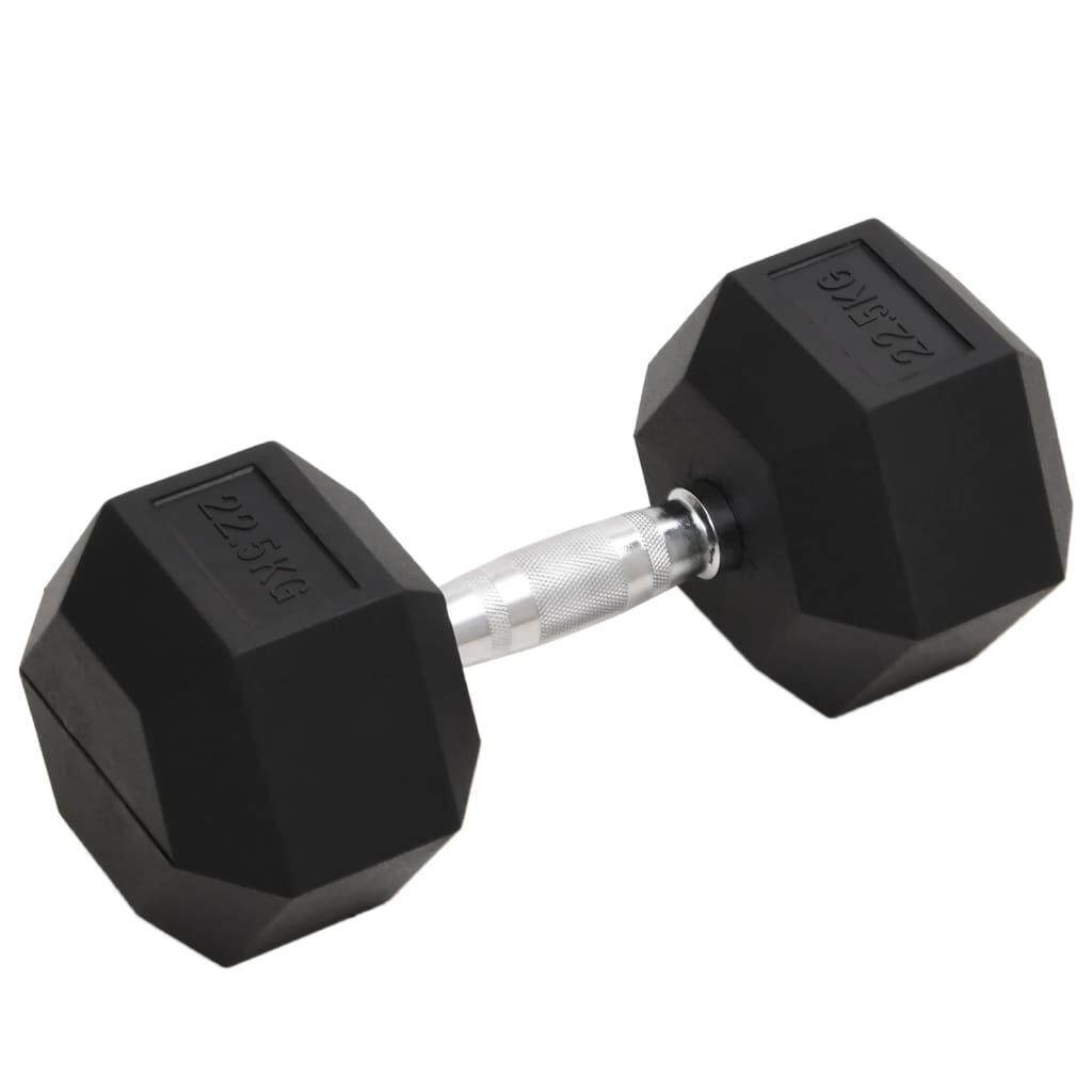 VidaXL Hantla Hex 22,5 kg Żeliwo z powłoką gumową