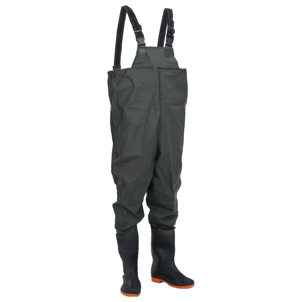 VidaXL waders z butami rozmiar 44 ciemnozielone