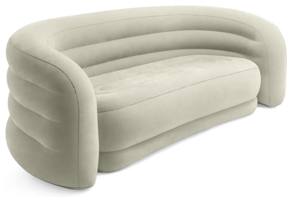 Sofa dmuchana welurowa Intex 66571 łóżko materac 229x109x81 cm model 2026
