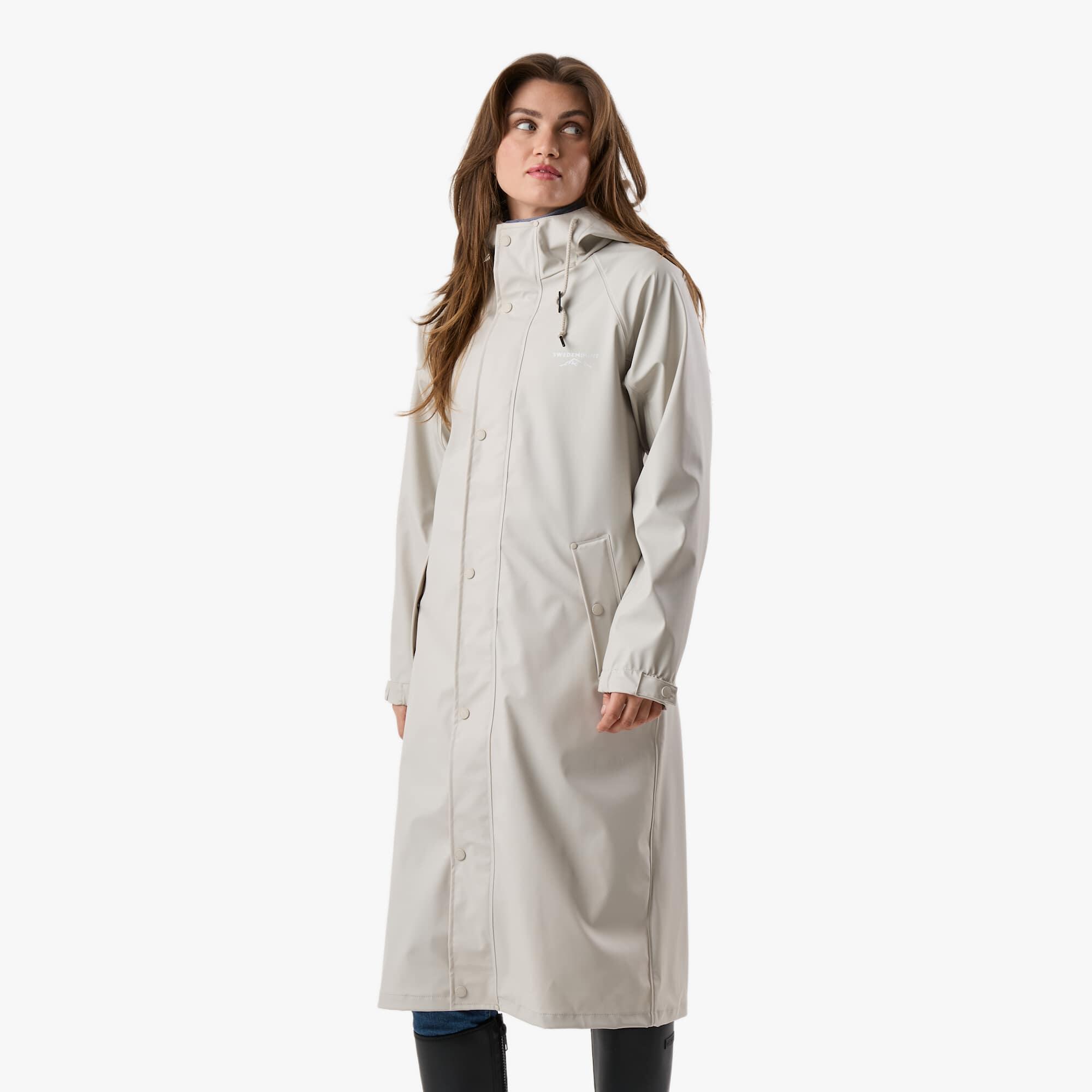 Kurtka przeciwdeszczowa damska do wędrówek wodoodporna Väderöarna Long Coat W