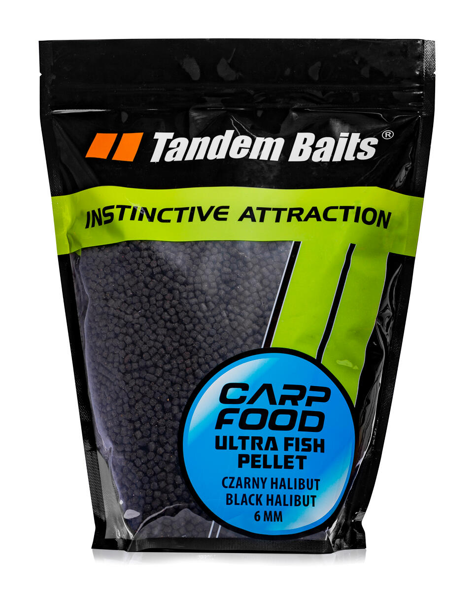 Pellet karpiowy Carp Food Ultra Fish Pellet Czarny Halibut 6mm /1kg