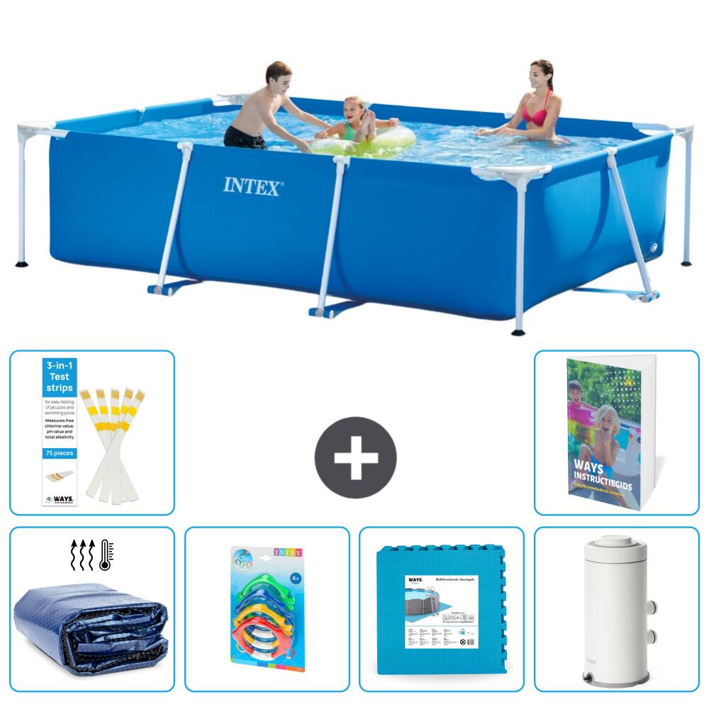 INTEX Basen ze stelażem Prostokątny - 300x200x75 cm - 7-częściowy S55