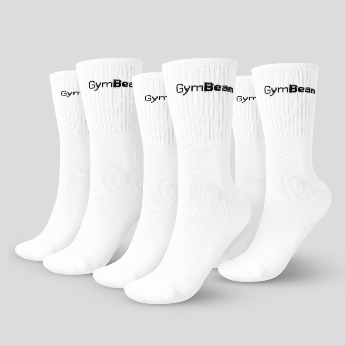 Skarpety unisex fitness 3/4 białe 3/4 Socks 3Pack