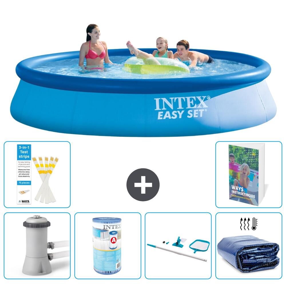 INTEX Basen Easy Set Okrągły - 396x84 cm - 7-częściowy S194