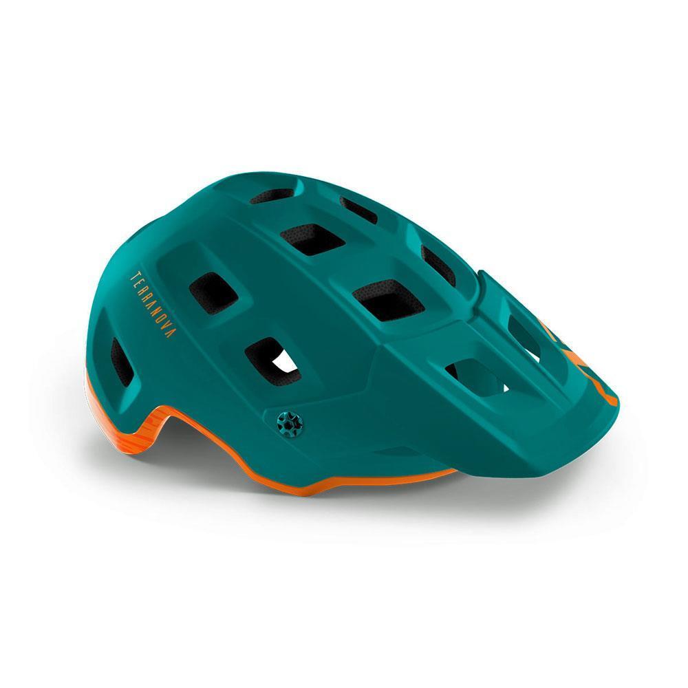 Kask MET Terranova - All-Mountain/Trail Zielony Pomarańczowy | Matt Lśniący